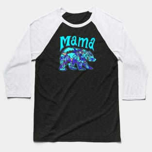 Mama Bear Blurple - funny parenting quotes Baseball T-Shirt